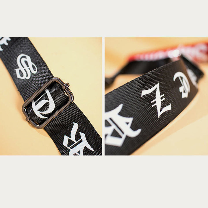 Gürteltasche im Punk-Stil mit Totenkopf und Nietengürtel, Brusttasche