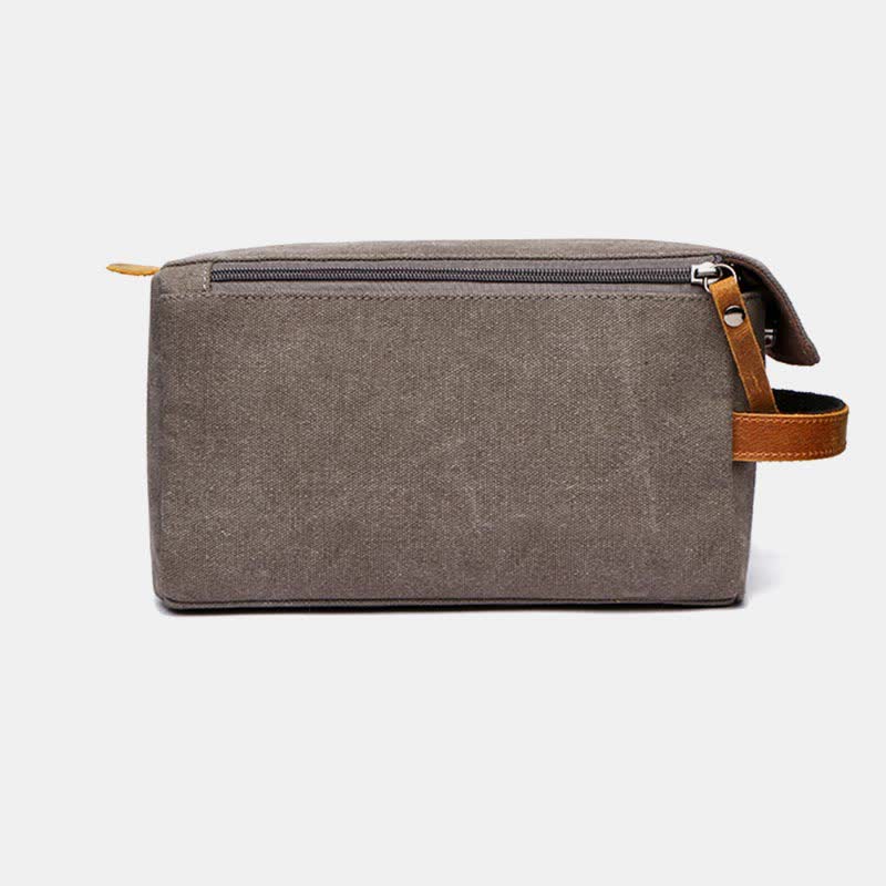 Retro-Aufbewahrungstasche aus Segeltuch, Make-up-Tasche, Reise-Kulturtasche für Damen und Herren