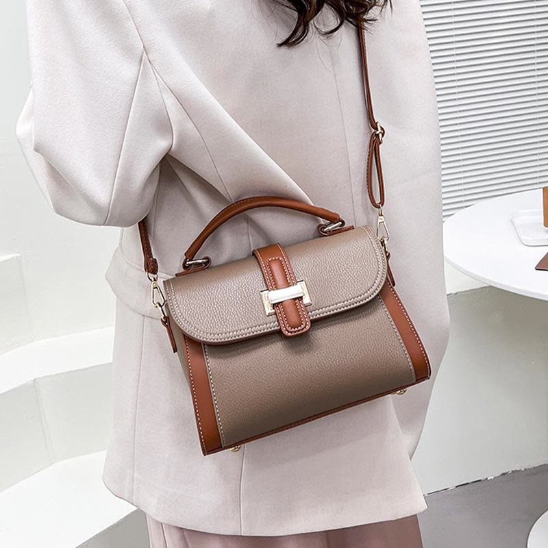 Top-Griff-Tasche für Damen PU-Leder Minimalistische Umhängetasche