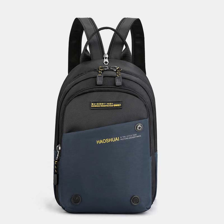 Schultertasche für Herren, lässig, wasserdicht, verstellbare Reißverschlussgurte, Rucksack