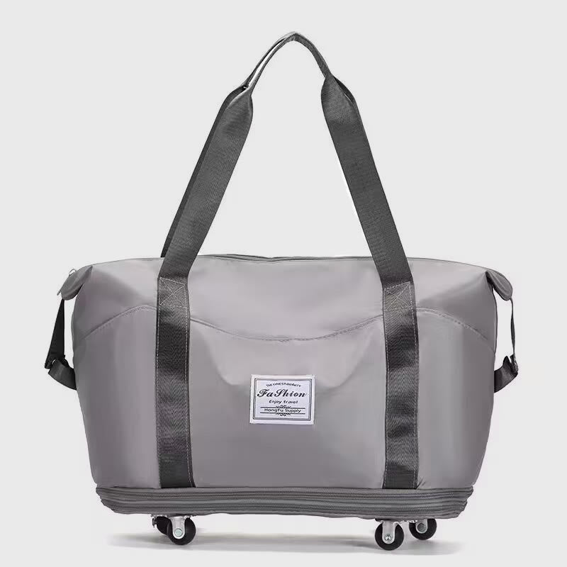 Erweiterbare Reisetasche mit abnehmbaren Rädern, große Einkaufstasche, Handtasche, Geldbörse