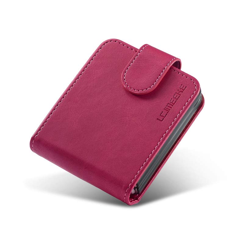 Samsung Galaxy Z Flip 3 Leder-Handyhülle Wallet Case mit Kartenfach