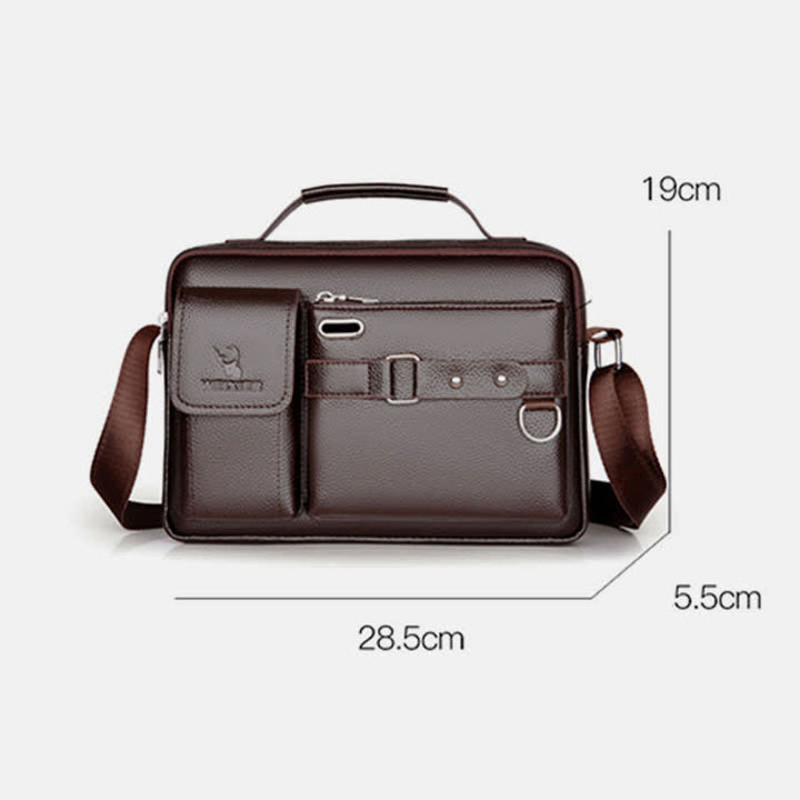 Retro Leder Satchel Messenger Bag für Männer Reise Umhängetasche