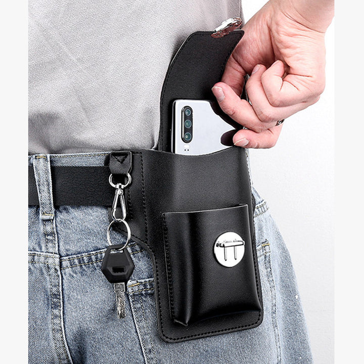 Leder-Handytasche für Gürtel, universelle Smartphone-Holster-Hüfttasche