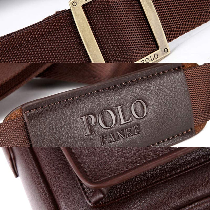 Herren Leder Umhängetasche Crossbody Bag Kleine Messenger Bag für die Arbeit Business