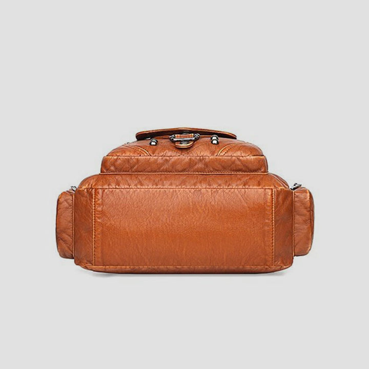 Tragetasche für Damen, Vintage, genietete Umhängetasche aus Leder mit mehreren Taschen