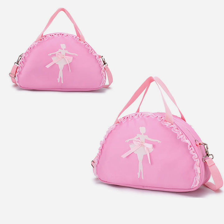 Mädchen Umhängetasche Handtasche Ballerina Muster Nylon Tanztasche