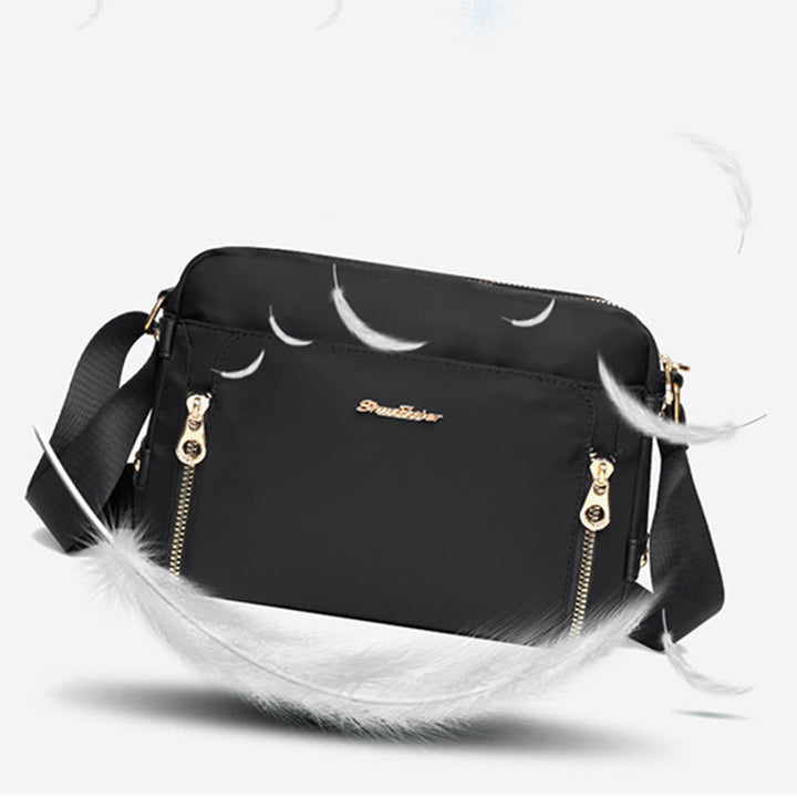 Umhängetasche für Damen, einfache, helle Farbe, wasserdichte Nylontasche