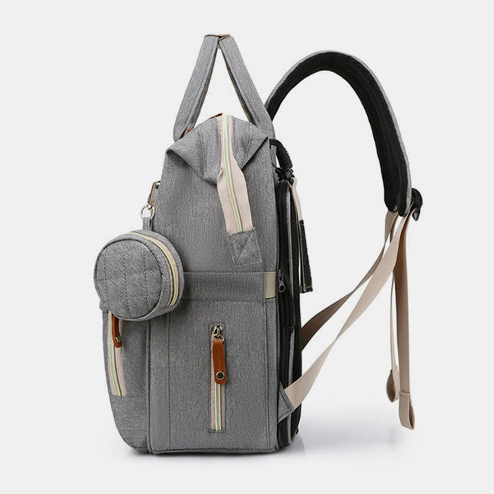 Multifunktionale Mama-Tasche mit Kinderbett, einfacher wasserdichter Oxford-Rucksack