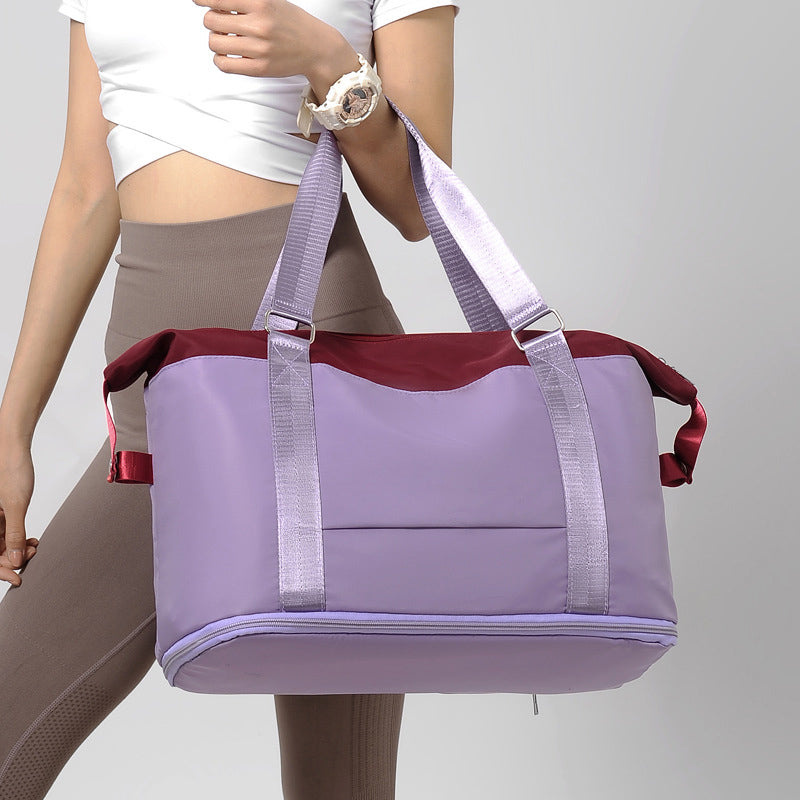 Reisetasche für Damen, große Aufbewahrungstasche mit Fach für trockene und nasse Abteile