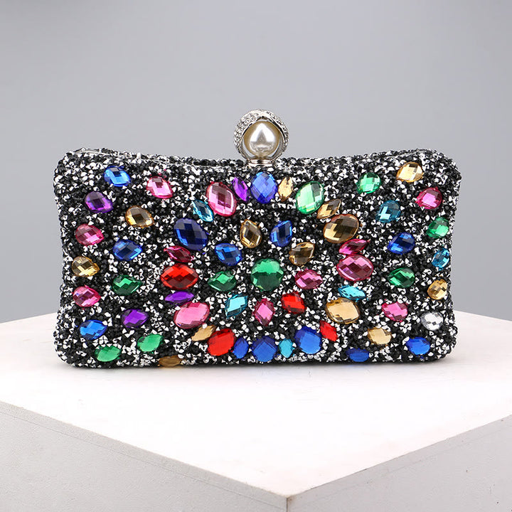 Mit Diamanten besetzte Dinner-Tasche für Party, modische Bankett-Abendtasche