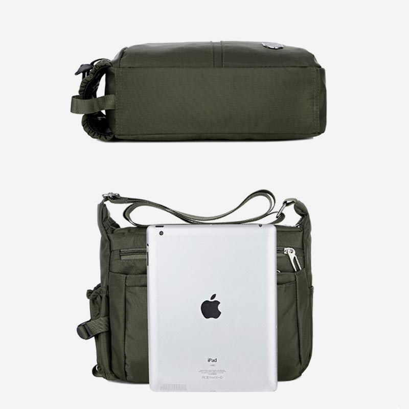 Leichte Umhängetasche aus Nylon mit mehreren Taschen für Herren