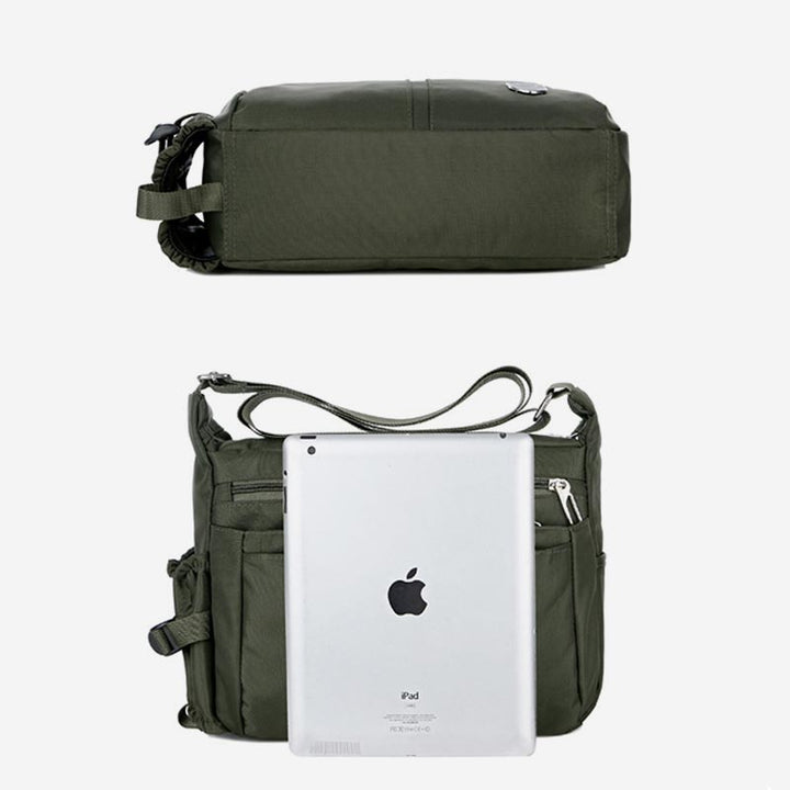 Leichte Umhängetasche aus Nylon mit mehreren Taschen für Herren
