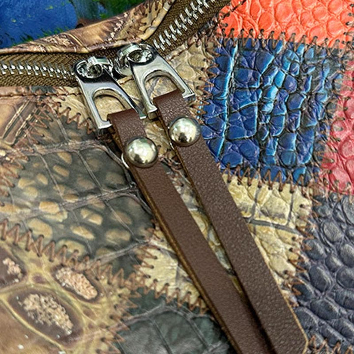 Rucksack für Frauen, Farbe Mosaik, einfaches Gittermuster, Reisetasche