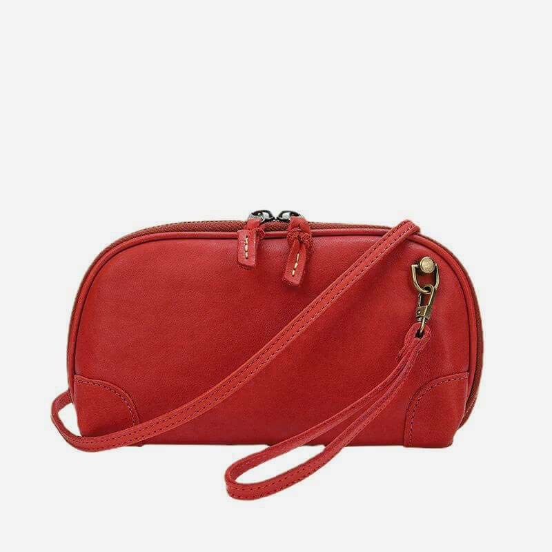 Geldbörsen mit mehreren Taschen für Damen, Retro-Mini-Umhängetasche aus Leder