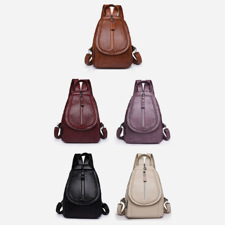 Twist Clamshell Lederrucksack Convetible Sling Bag für Damen