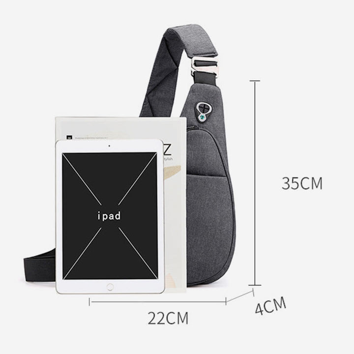 Schultertasche für Herren, wasserdicht, Nylon, tragbarer Umhängerucksack