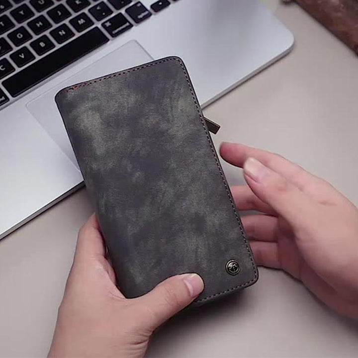 Retro Leder Brieftasche Handytasche für iPhone Samsung Huawei mit Multi-Slot