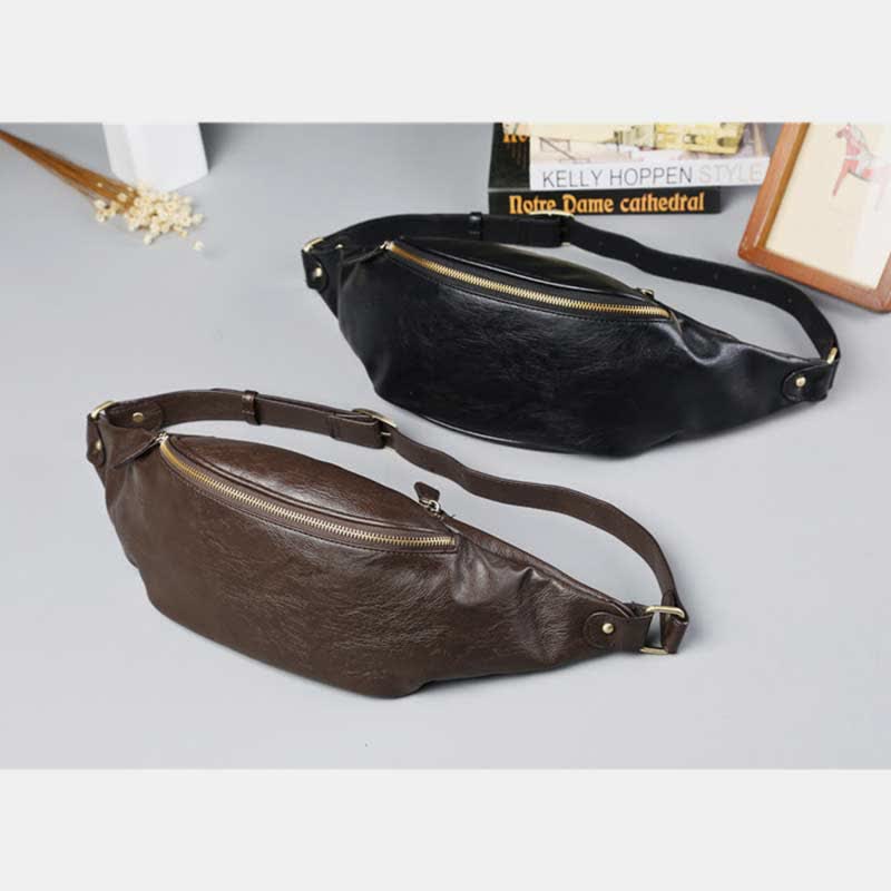 Kleine Schultertasche aus Leder, Umhängetasche, persönliche Tasche, Brust-/Schulterrucksack