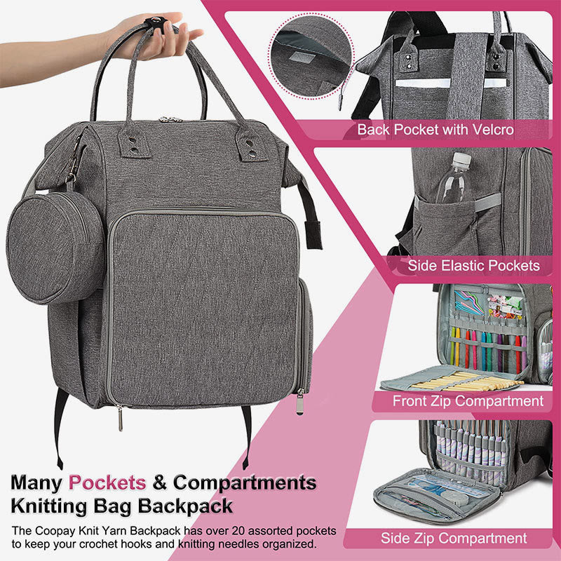 Multifunktionale Häkel-Aufbewahrungstasche, einfache Strickwerkzeuge, Mama-Tasche