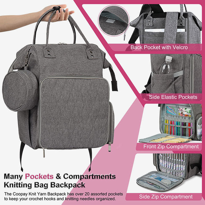 Multifunktionale Häkel-Aufbewahrungstasche, einfache Strickwerkzeuge, Mama-Tasche