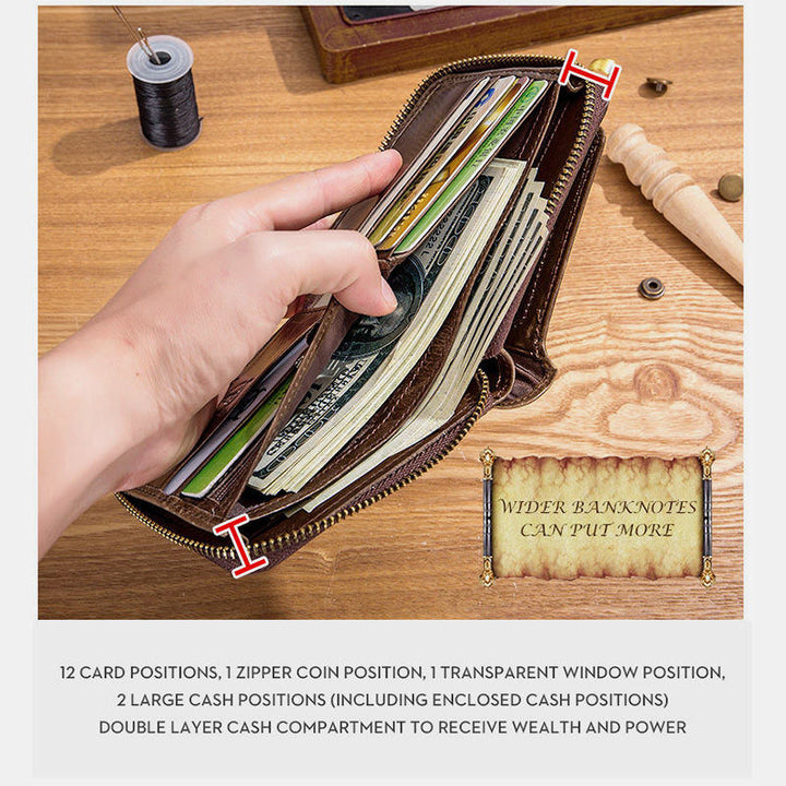 RFID Leder Multifunktionale Geldbörse