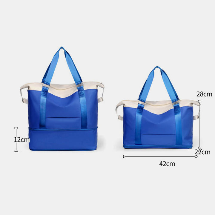 Reisetasche für Damen, große Aufbewahrungstasche mit Fach für trockene und nasse Abteile