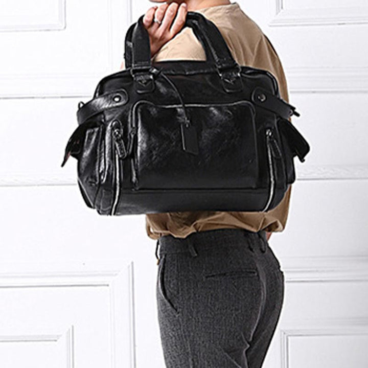 Handtasche für Herren, für Geschäftsreisen, Umhängetasche aus Pu-Leder