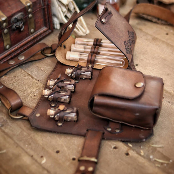 Gürteltasche für Damen, für Outdoor-Camping-Kostüm, Leder, Hüfttasche