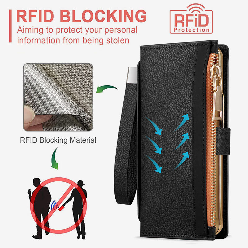 Samsung Fold Series Telefonhülle für Business RFID Kleine Geldbörse
