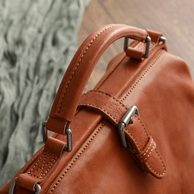 Handgemachte Retro-Handtasche aus echtem Leder