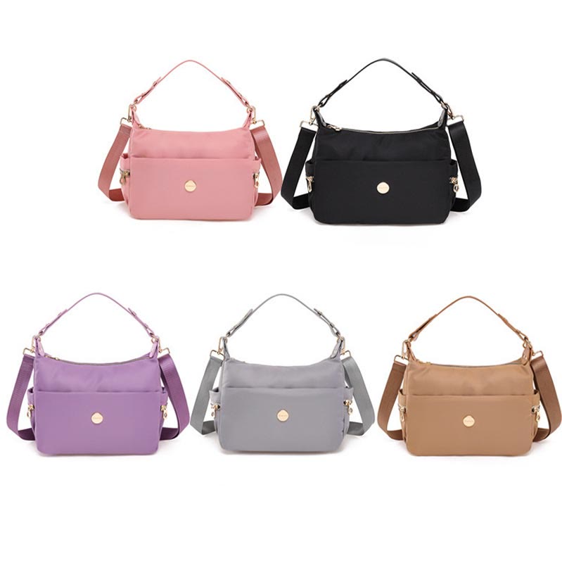 Umhängetasche für Damen, Rosa, leicht, mehrere Taschen, lässige Einkaufshandtasche