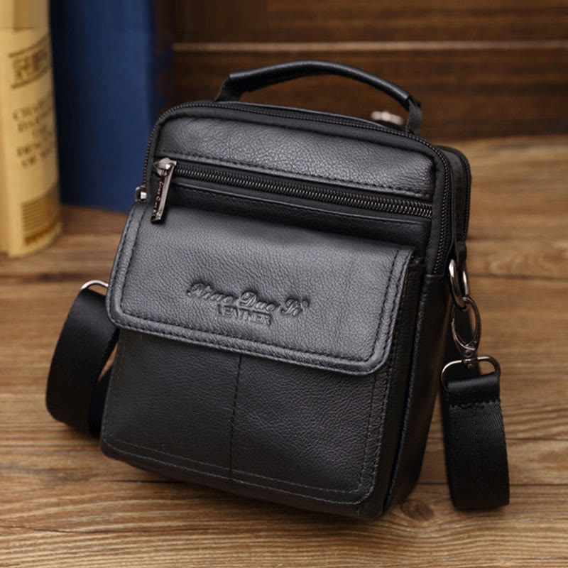 Umhängetasche für Herren im Vintage-Stil, Umhängetasche aus sanftem Leder