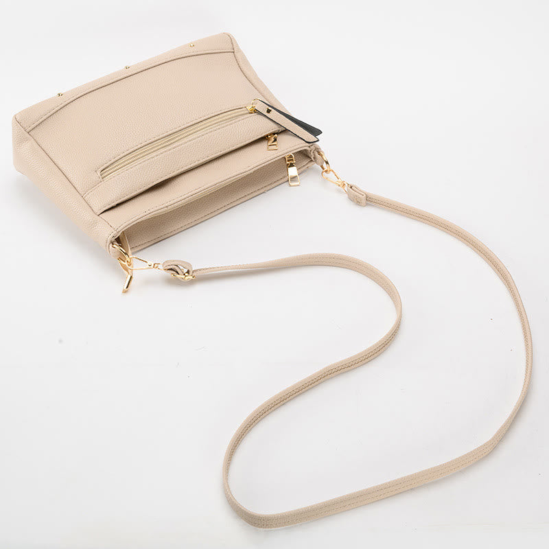 Minimalistische, einfarbige Telefontasche für Damen, quadratische Umhängetasche