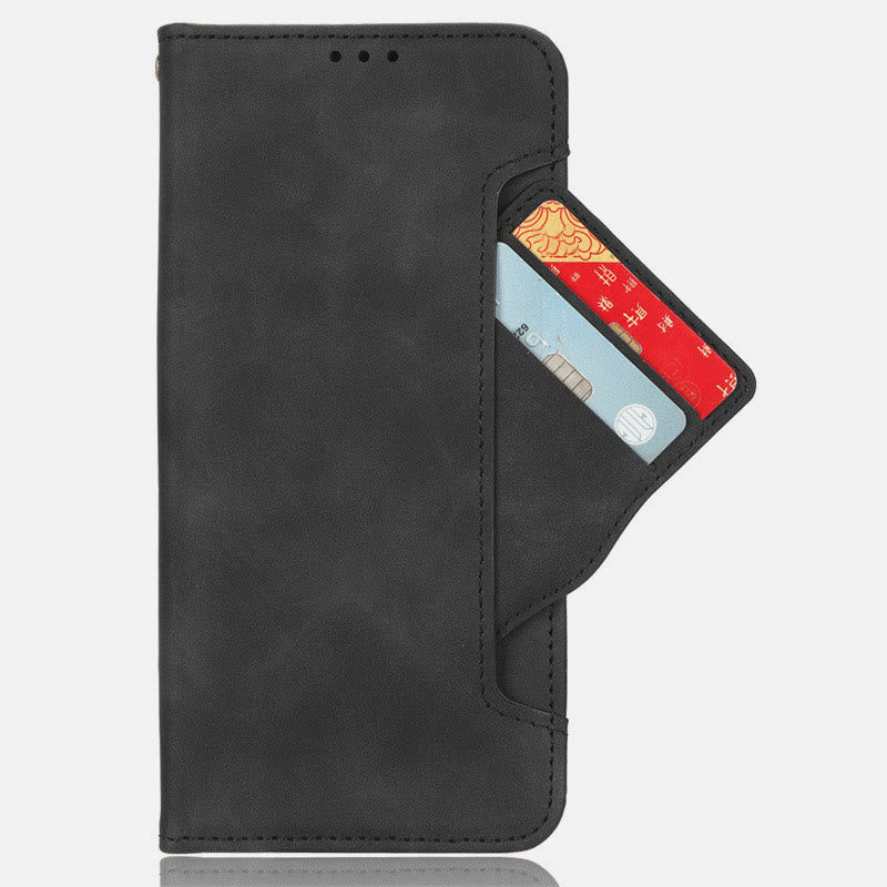 Huawei Mate 60 Clamshell-Telefonhülle aus Leder mit mehreren Kartenfächern