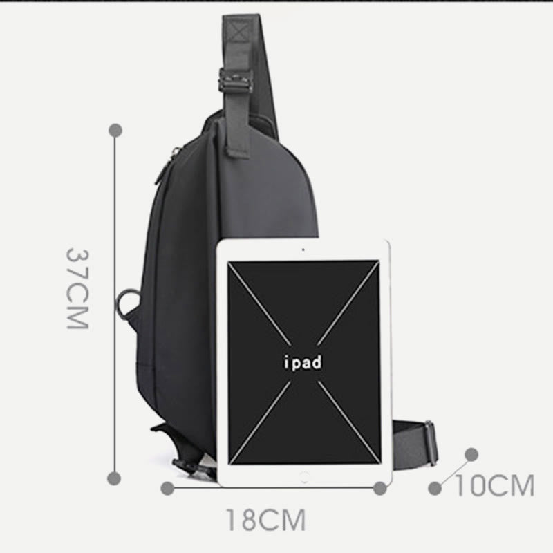 Schultertasche für Herren, multifunktional, wasserdicht, lässig, Umhängetasche