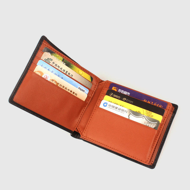 Geldbörse Herren RFID Echtleder Geldbörse mit mehreren Kartenfächern