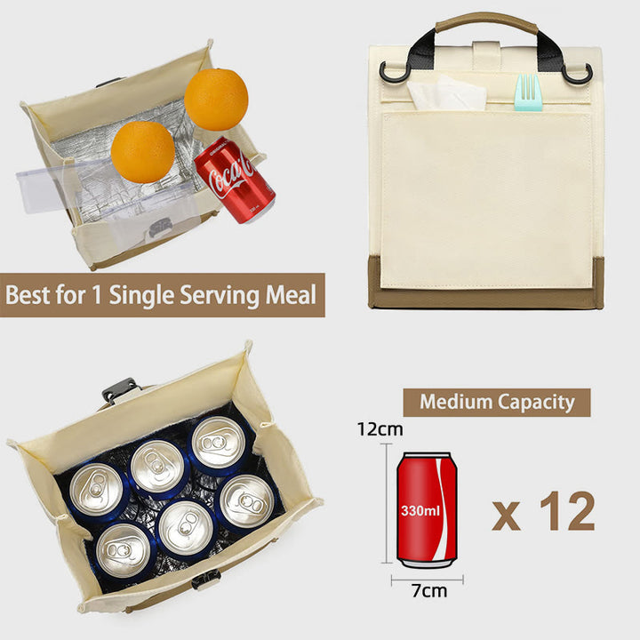 Kühltasche für Damen, isolierte Oxford-Umhängetasche zum Mittagessen