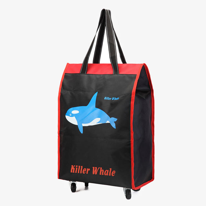 Rolling Handtasche Damen Supermarkt Shopping tragbare Reise Tote mit Rädern