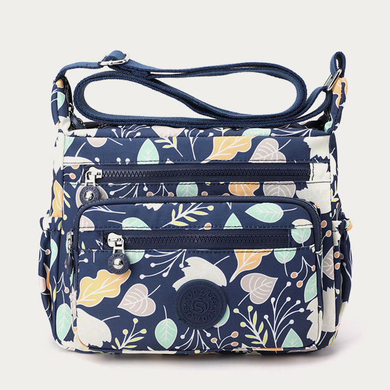 Umhängetasche aus Nylon für Damen, bedruckt, mehrfarbig, robuste Tasche