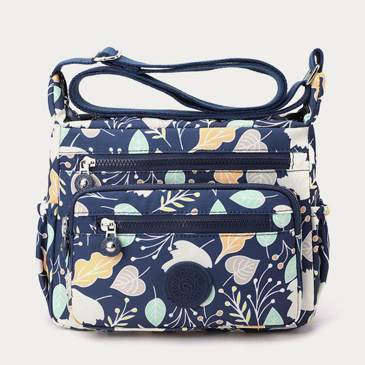 Umhängetasche aus Nylon für Damen, bedruckt, mehrfarbig, robuste Tasche