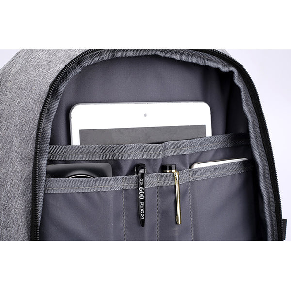 Diebstahlsicherer Reise-Business-Rucksack mit Schloss und USB-Ladeanschluss