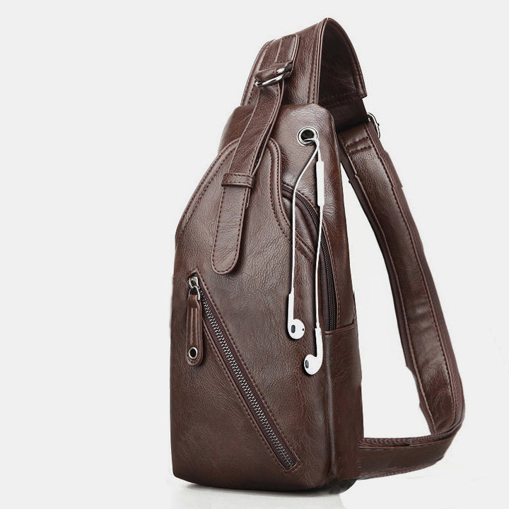 Wasserdichte Schultertasche mit Diebstahlschutz und USB-Aufladung