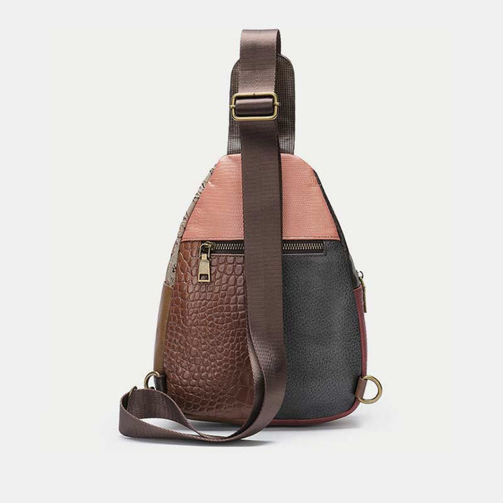 Schultertasche für Damen, Vintage, Folk-Custom, Leder, Reise-Umhängetasche
