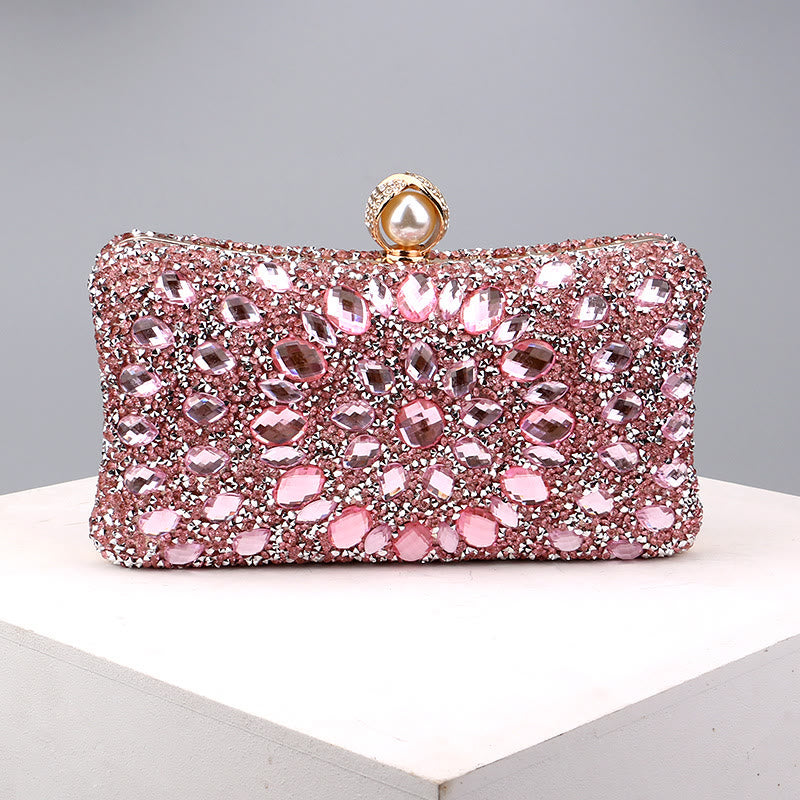 Mit Diamanten besetzte Dinner-Tasche für Party, modische Bankett-Abendtasche
