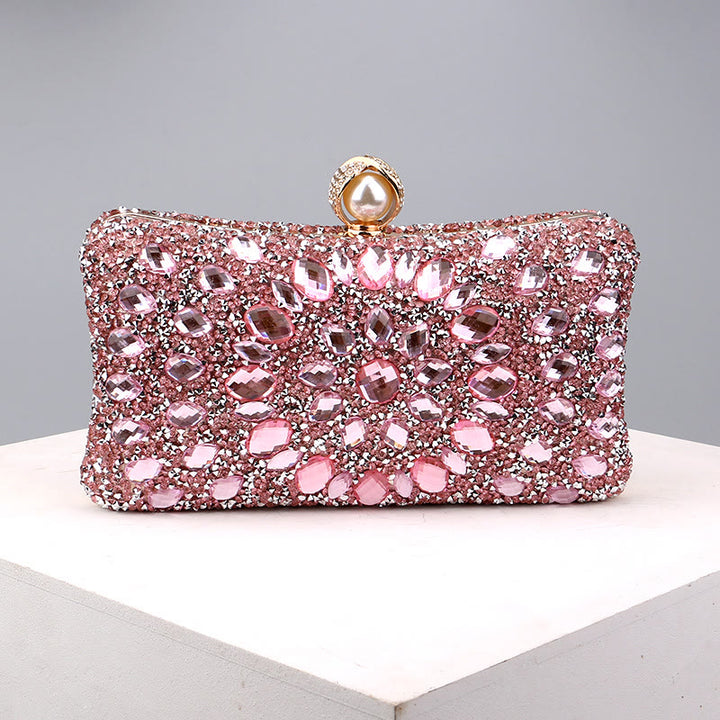 Mit Diamanten besetzte Dinner-Tasche für Party, modische Bankett-Abendtasche