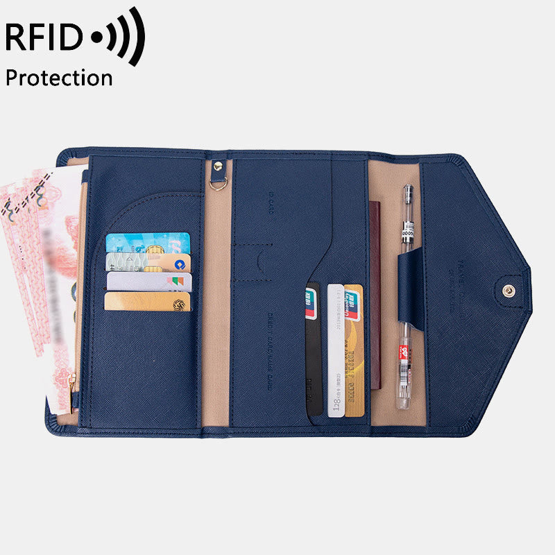 RFID-Passhülle für die Reise, ultradünne, multifunktionale Dokumententasche