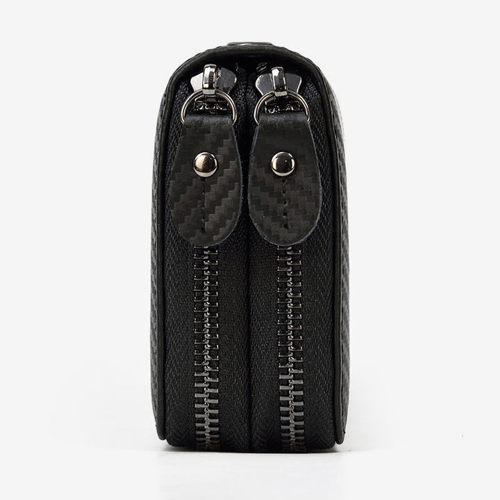 Lange Geldbörse für Herren aus echtem Leder, Retro, lässige Clutch