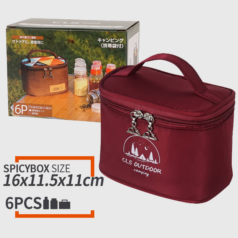 Aufbewahrungstasche für Outdoor-Camping-Grill-Mini-Gewürzflaschen-Set