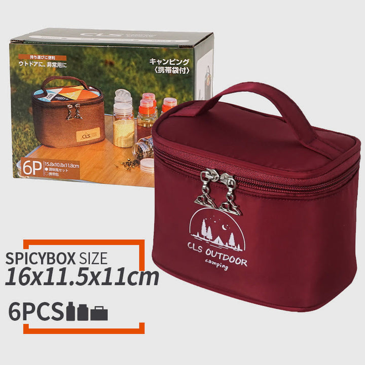 Aufbewahrungstasche für Outdoor-Camping-Grill-Mini-Gewürzflaschen-Set